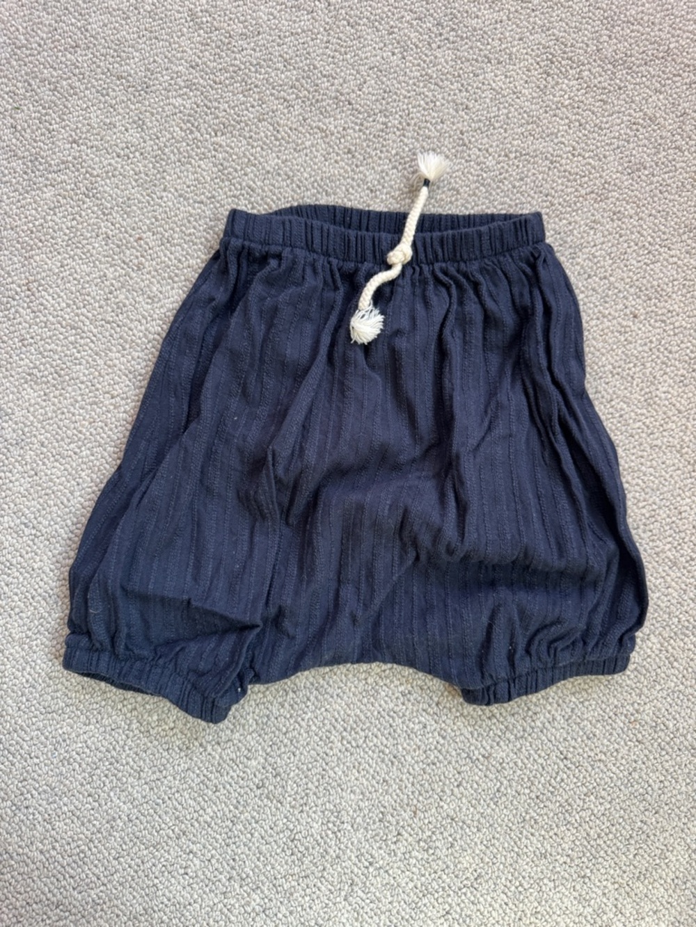 Kids Navy Blue Soft Knit Shorts